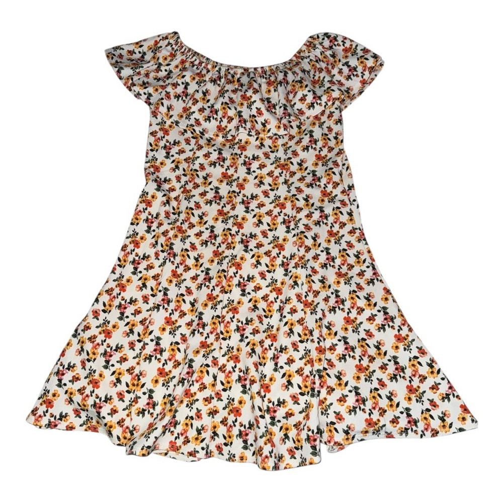 Myth Orange & Yellow Floral Elastic Ruffle Sundress Size XL